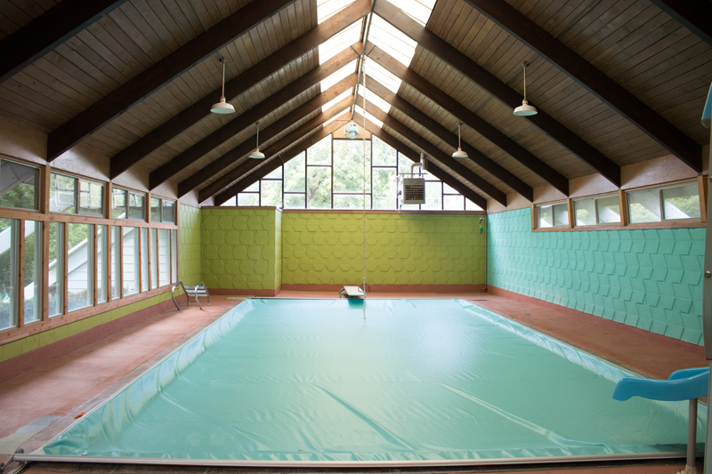 1950's indoor pool house before